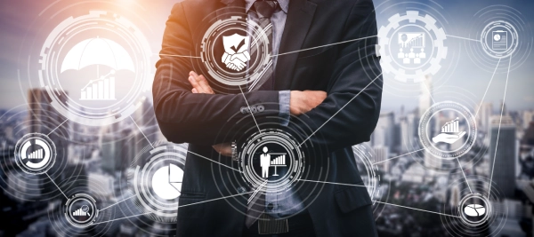 Digital business strategy icons